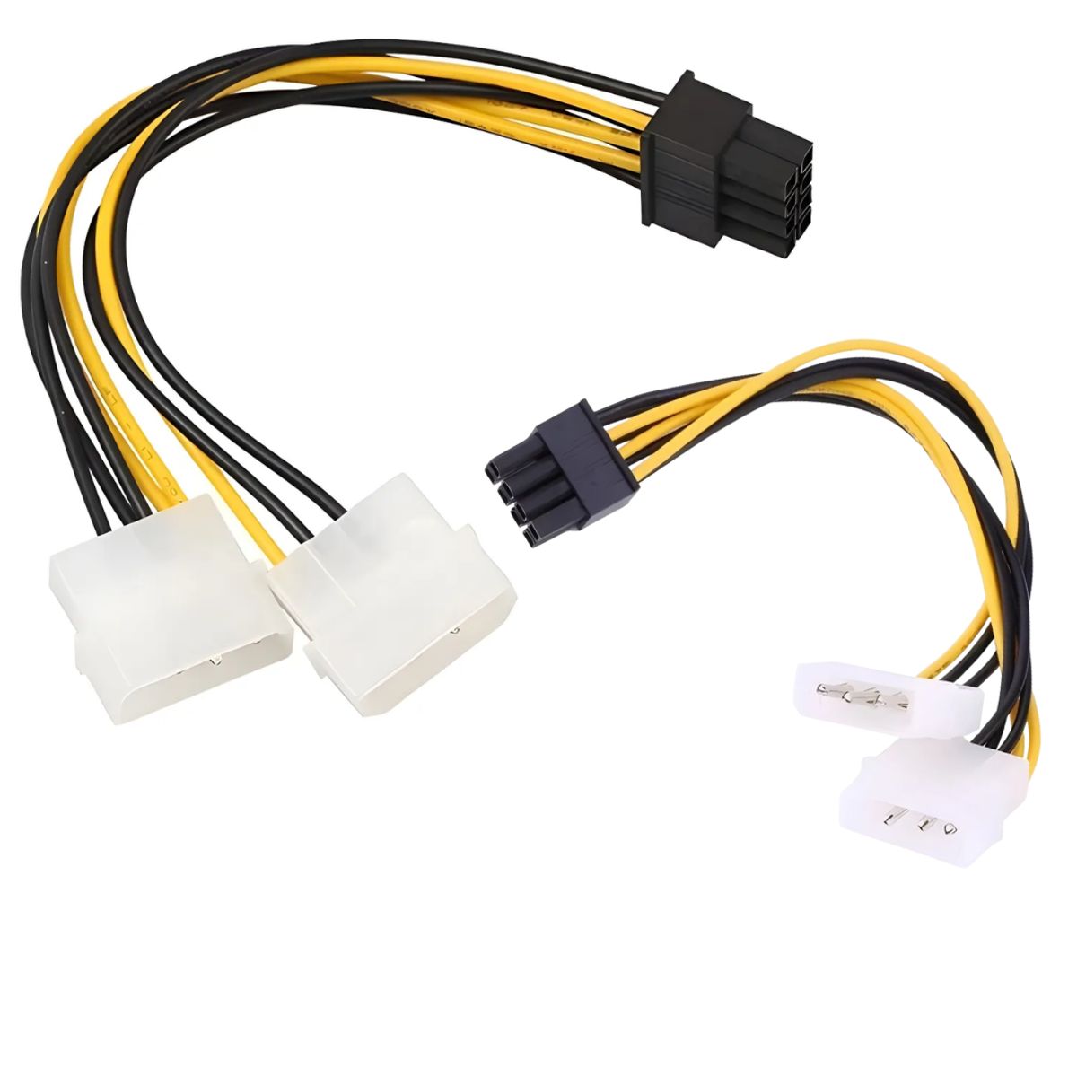 GENERICO - Cable Adaptador Molex 2x4 Pin a PCIe 8 Pin para GPU