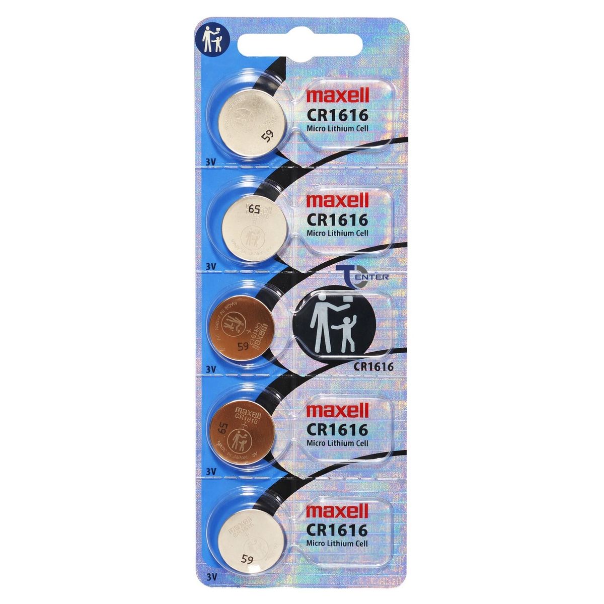 Pack 5 Pilas CR1616 3v Maxell Tipo Botón Holograma, marca MAXELL - Foto Principal