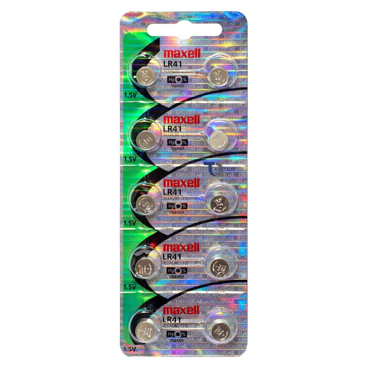 MAXELL - Pack 10 Pilas LR41 (AG3) 1.5v Maxell Tipo Botón Holograma