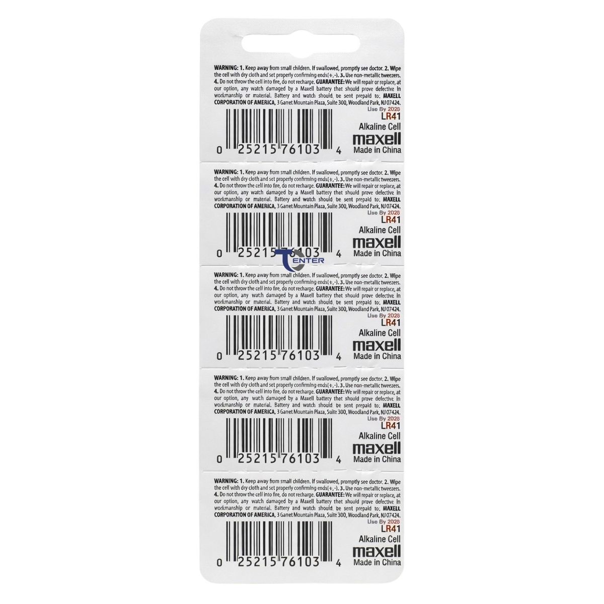MAXELL - Pack 10 Pilas LR41 (AG3) 1.5v Maxell Tipo Botón Holograma