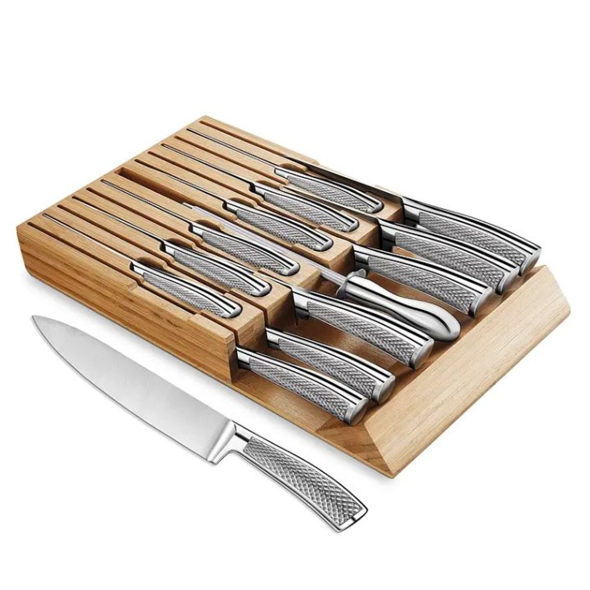 GENERICO - Set Cuchillos De Cocina Acero Inoxidable 14pcs