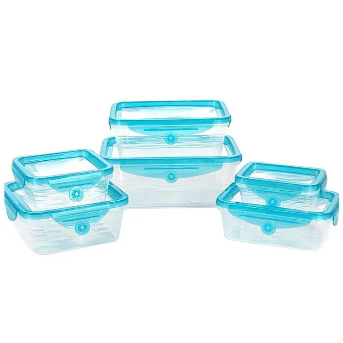 GENERICO - Taper Tupper Hermetico Pack 6 + Tapa Silicona Flexible