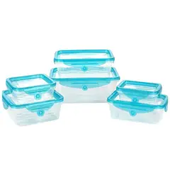 GENERICO - Taper Tupper Hermetico Pack 6 + Tapa Silicona Flexible