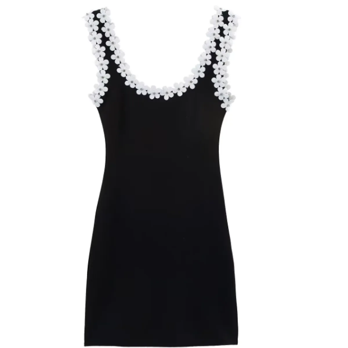 VELVET - Vestidos Cortos Florales Valenne Negro