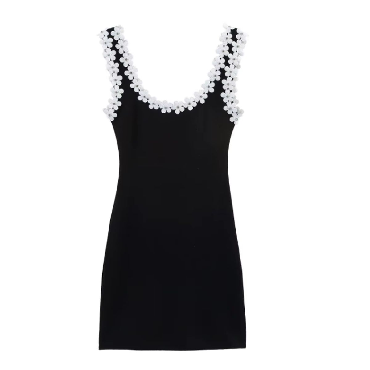 VELVET - Vestidos Cortos Florales Valenne Negro