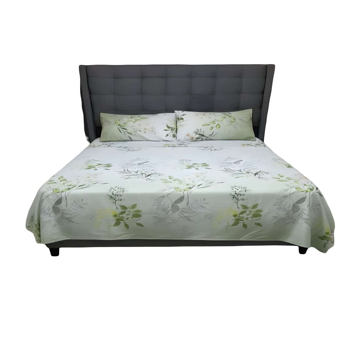 GENERICO - JUEGO DE SABANAS EXTRASUAVES 1 PLAZA VERDE