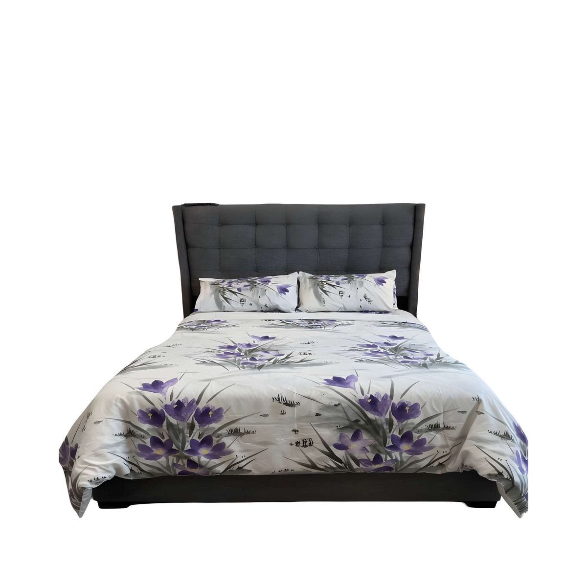 GENERICO - JUEGO DE SABANAS EXTRASUAVES PLAZA Y MEDIA BLANCO C7