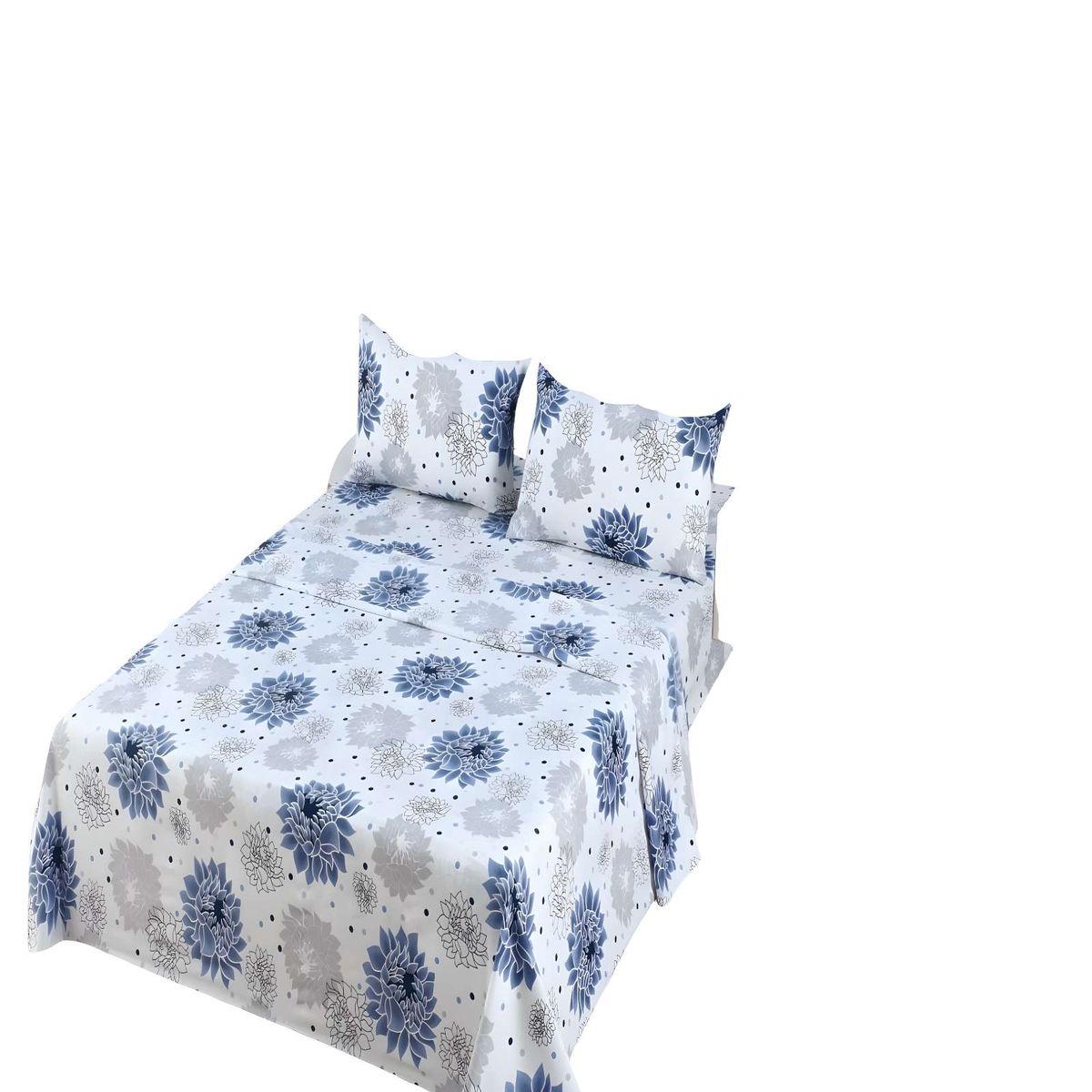 GENERICO - JUEGO DE SABANAS EXTRASUAVES 2 PLAZAS BLANCO C5