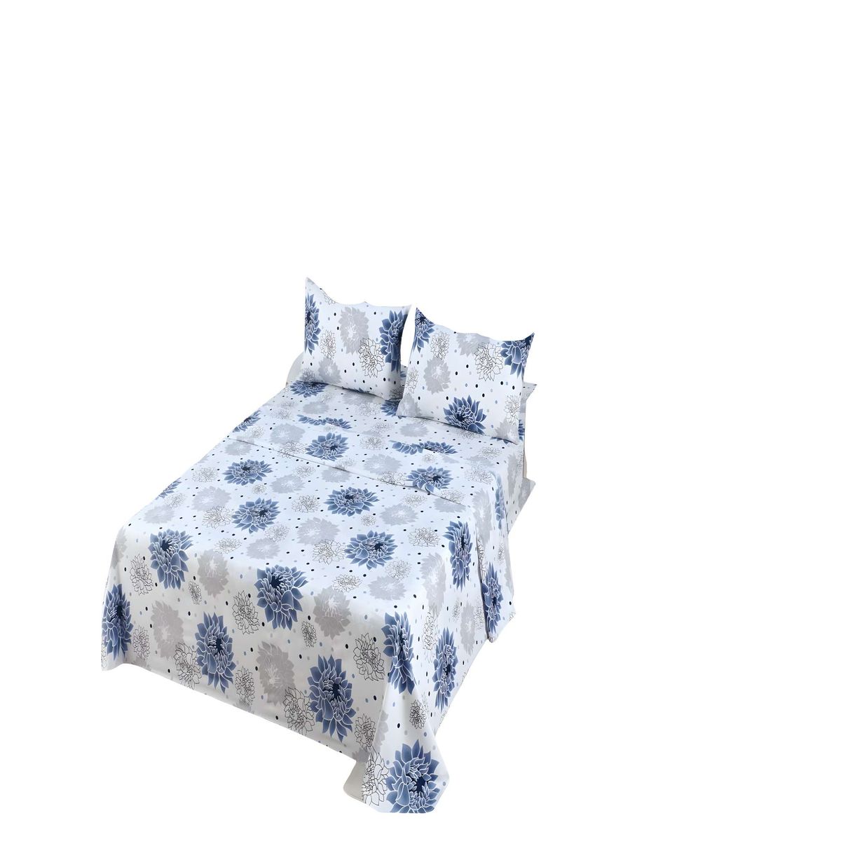 GENERICO - JUEGO DE SABANAS EXTRASUAVES 2 PLAZAS BLANCO C5