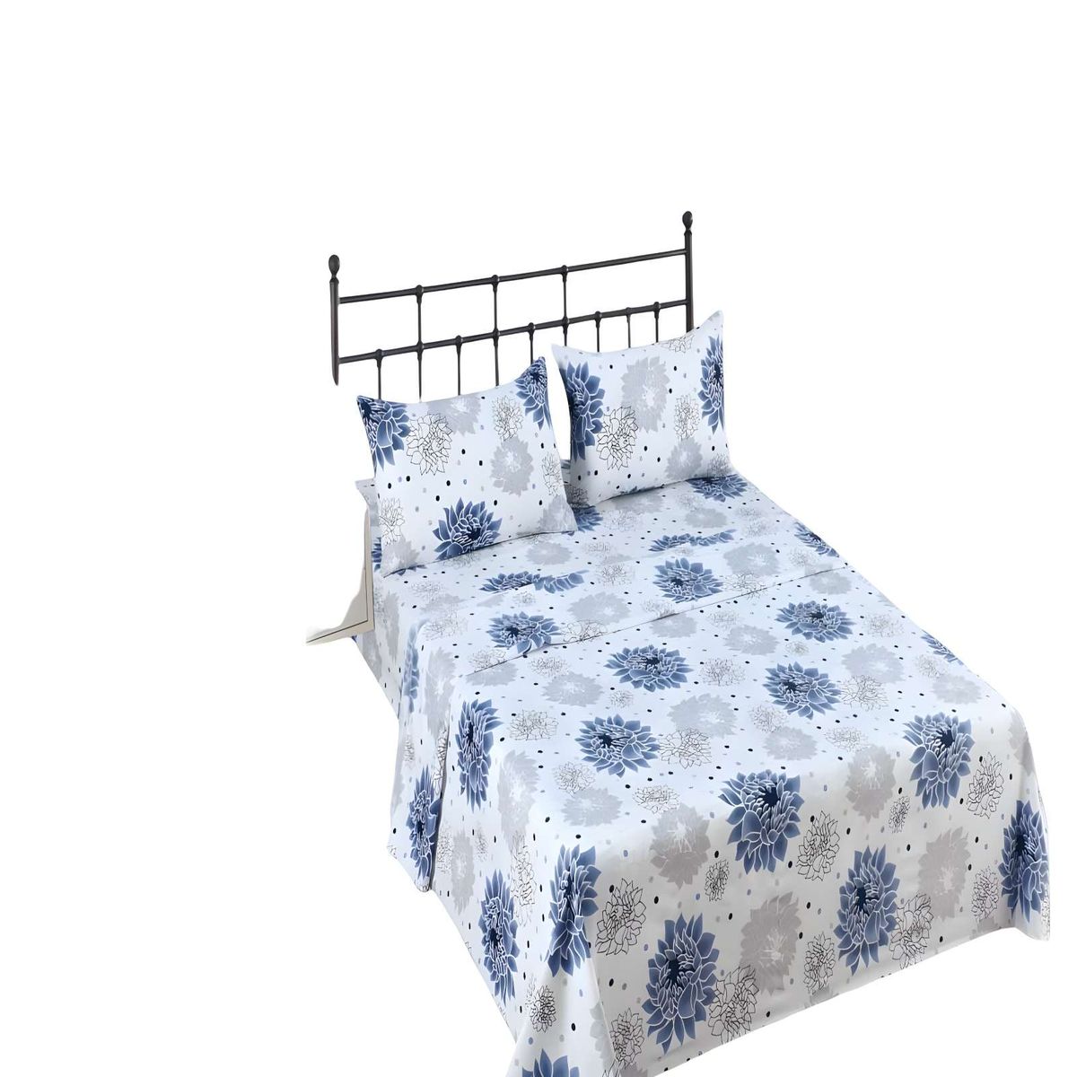 GENERICO - JUEGO DE SABANAS EXTRASUAVES 2 PLAZAS BLANCO C5