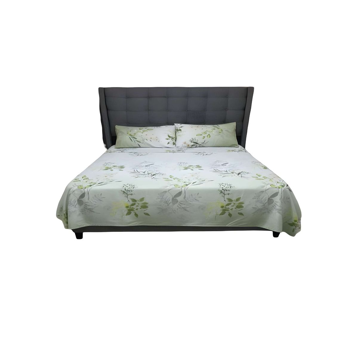 GENERICO - SET DE SABANAS SUAVES KING VERDE