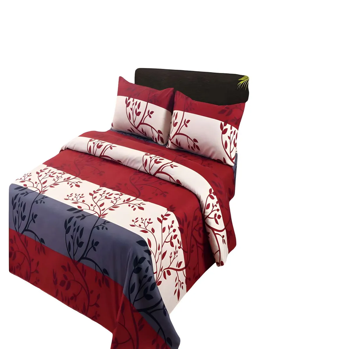 GENERICO - PACK DE SABANAS ULTRA SUAVES 2 PLAZAS ROJO