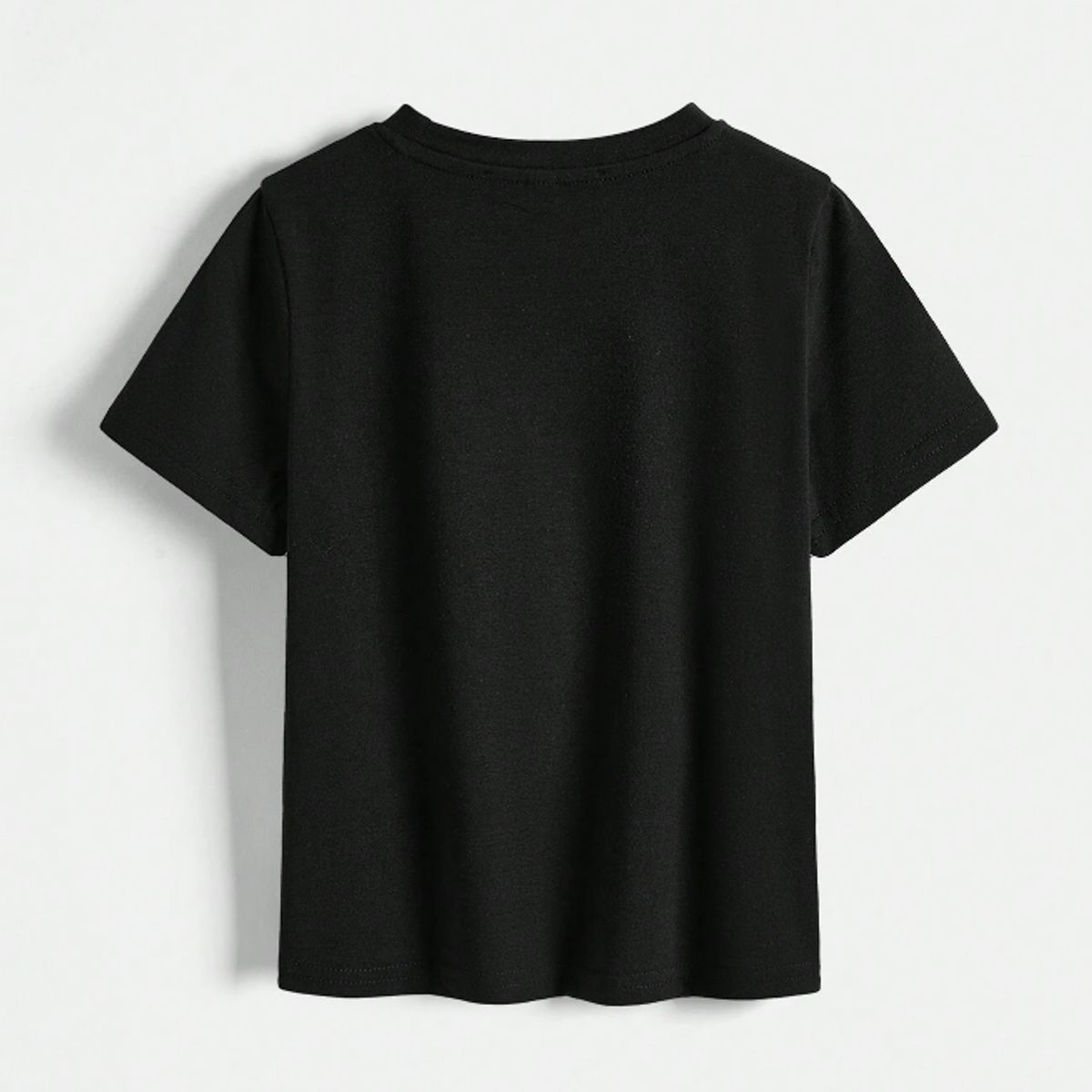 KIRAMA CLOTHING STORE - Camiseta Infantil Manga Corta Dibujos Animados  Negro