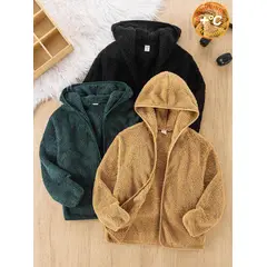 KIRAMA CLOTHING STORE - Chaqueta Infantil Teddy con Capucha y Cierre Multicolor