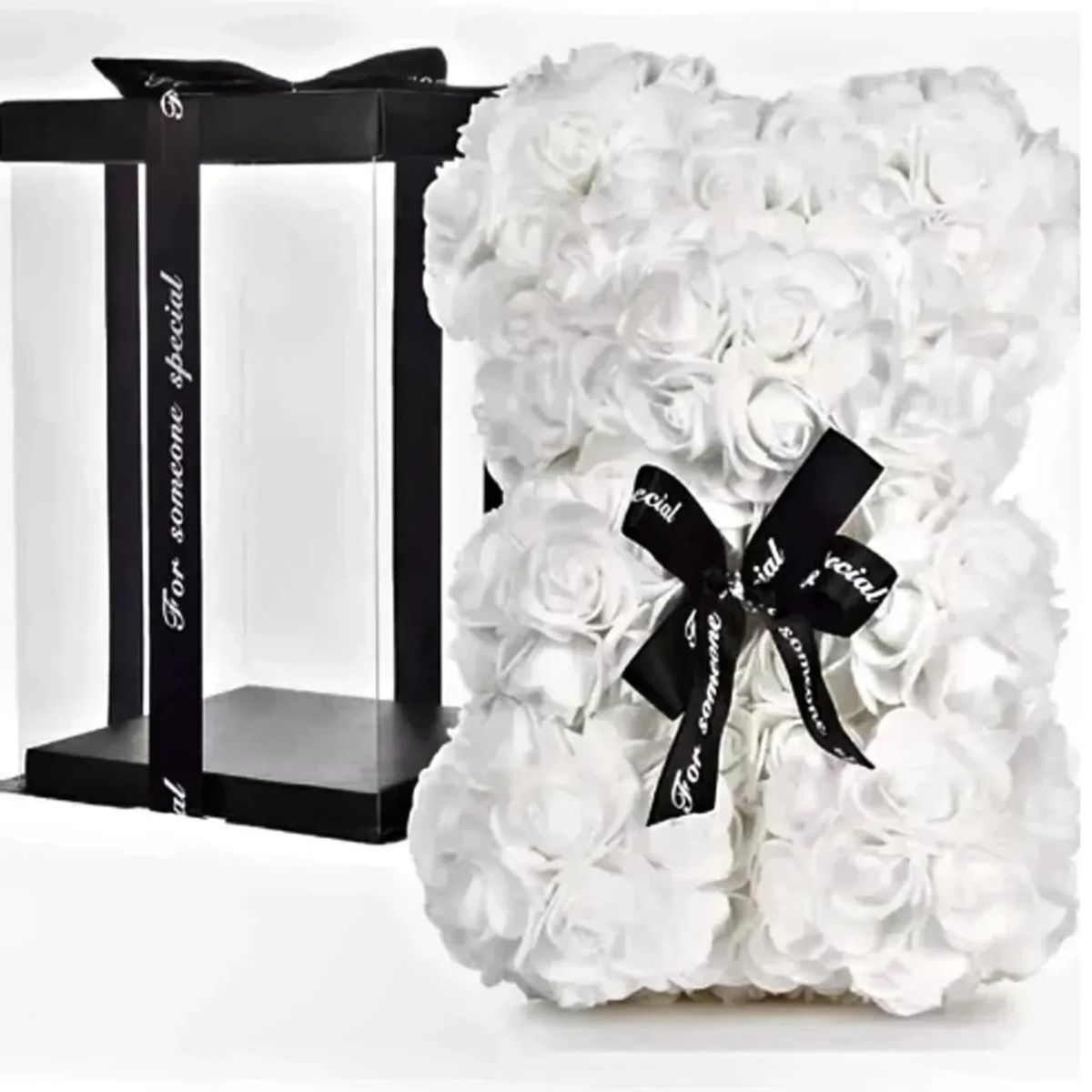 MOVI - OSO PELATOS DE ROSAS SAN VALENTIN BLANCO