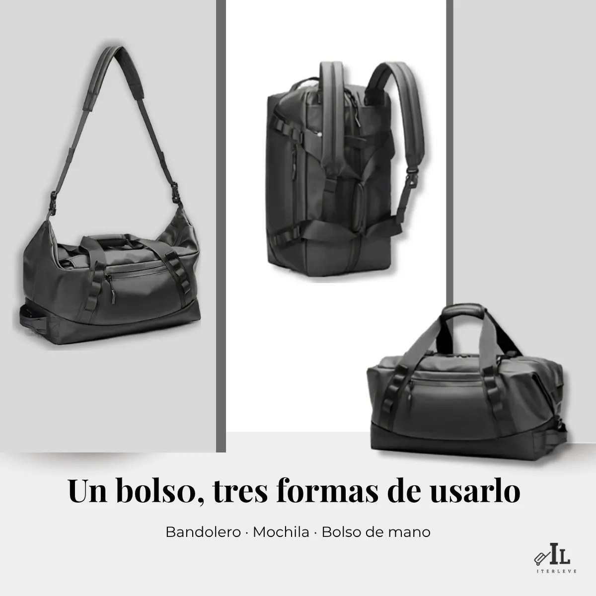 ITERLEVE - Bolso Deportivo Viaje Capacidad 40l Gym Oficina Impermeable