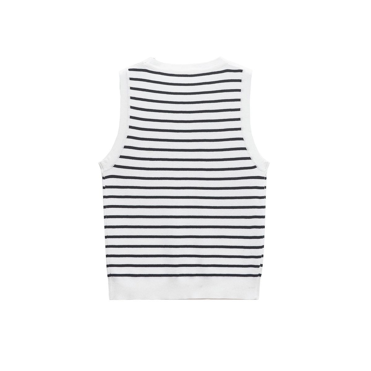 VELVET - Camiseta Rayas Ajustado Celine Blanco