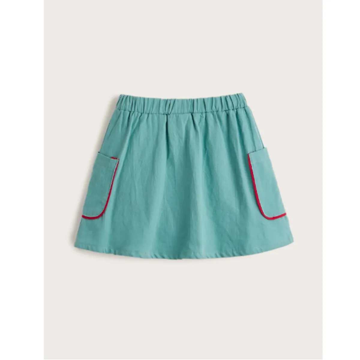 KIRAMA CLOTHING STORE - Falda Infantil A Línea con Bolsillos  Verde