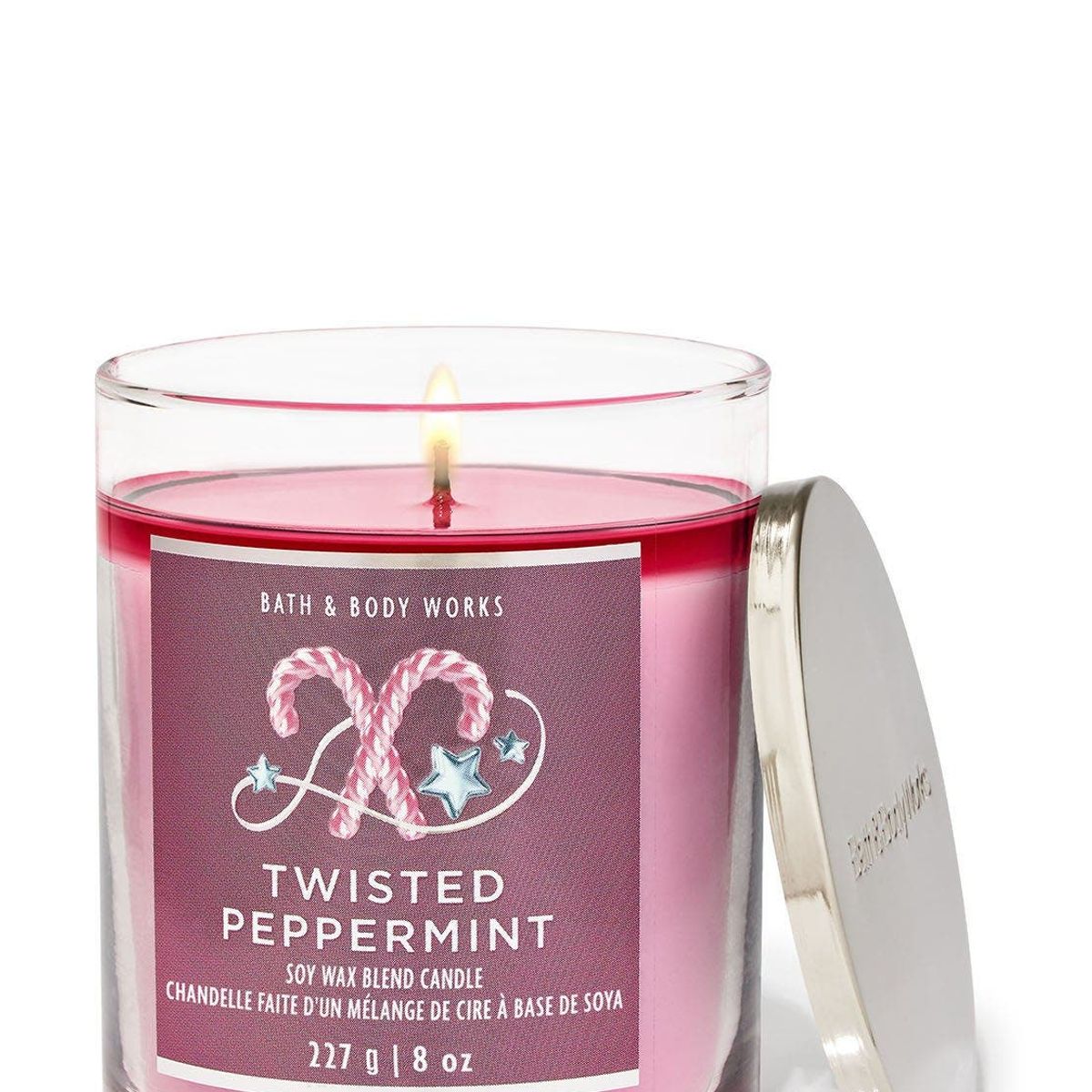 BATH & BODY WORKS - Vela Mediana Bath and Body Works Twisted Peppermint