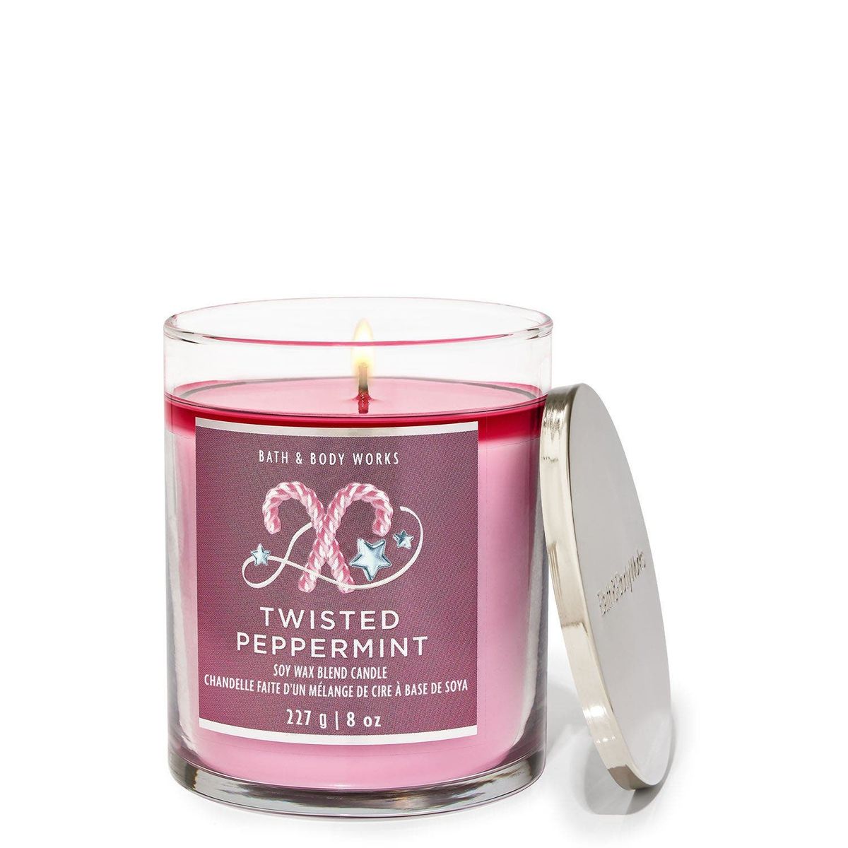 BATH & BODY WORKS - Vela Mediana Bath and Body Works Twisted Peppermint