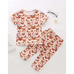 KIRAMA CLOTHING STORE - Conjunto Infantil Estampado Zorritos Multicolor
