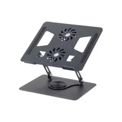 GENERICO - Base Soporte Giratorio 360 Notebook Tablet Metálico con Ventilación