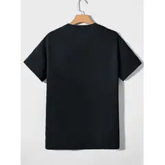 KIRAMA CLOTHING STORE - Polera Hombre Manga Corta Lisa Negro