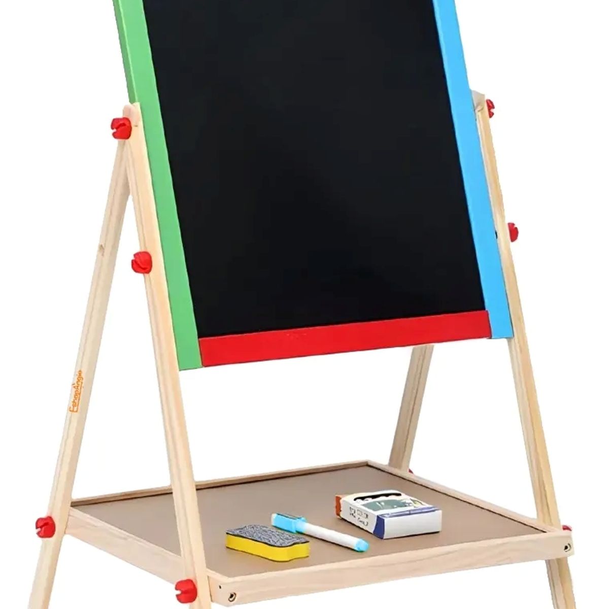 GENERICO - Pizarron Doble Cara Infantil Madera Tiza Y Plumon Colorido