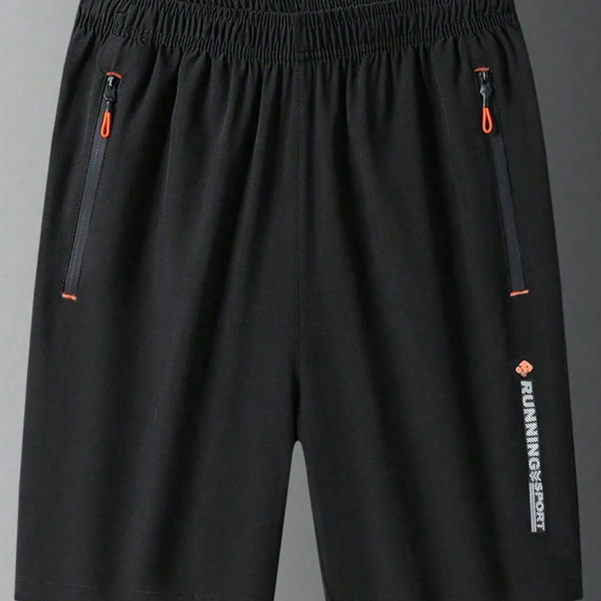 KIRAMA CLOTHING STORE - Shorts Deportivos Infantiles con Bolsillos y Diseño “RUNNING SPORT”  Negro