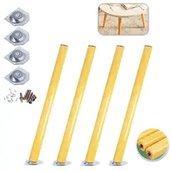 CINDISAMI - Patas De Madera Maciza Muebles Pierna Inclinada 40cm 4pack