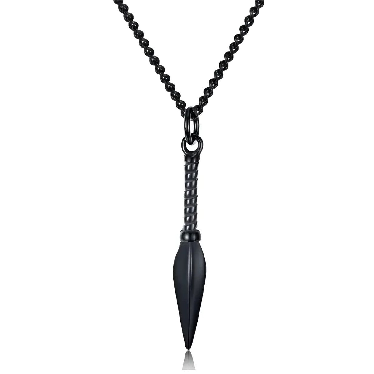GENERICO - Collar De Kunai Black Titanio Hombre Mujer Moda