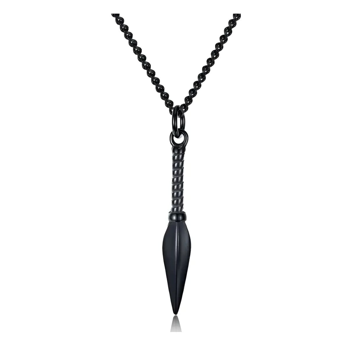 GENERICO - Collar De Kunai Black Titanio Hombre Mujer Moda