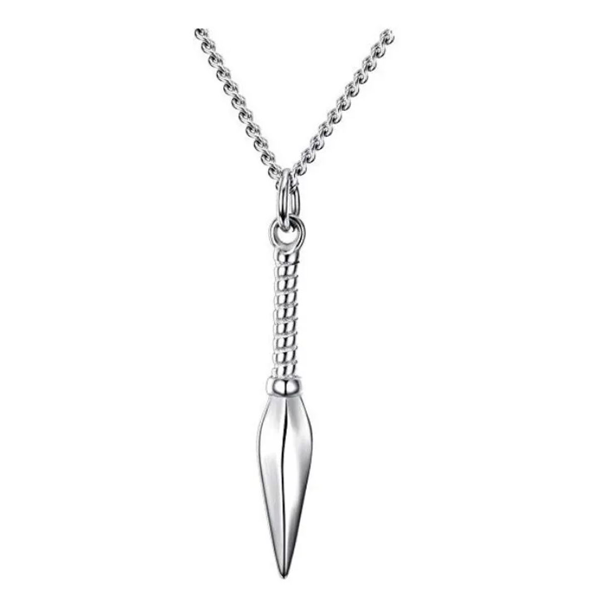 GENERICO - Collar De Kunai Silver Titanio Hombre Mujer Moda 2019 I