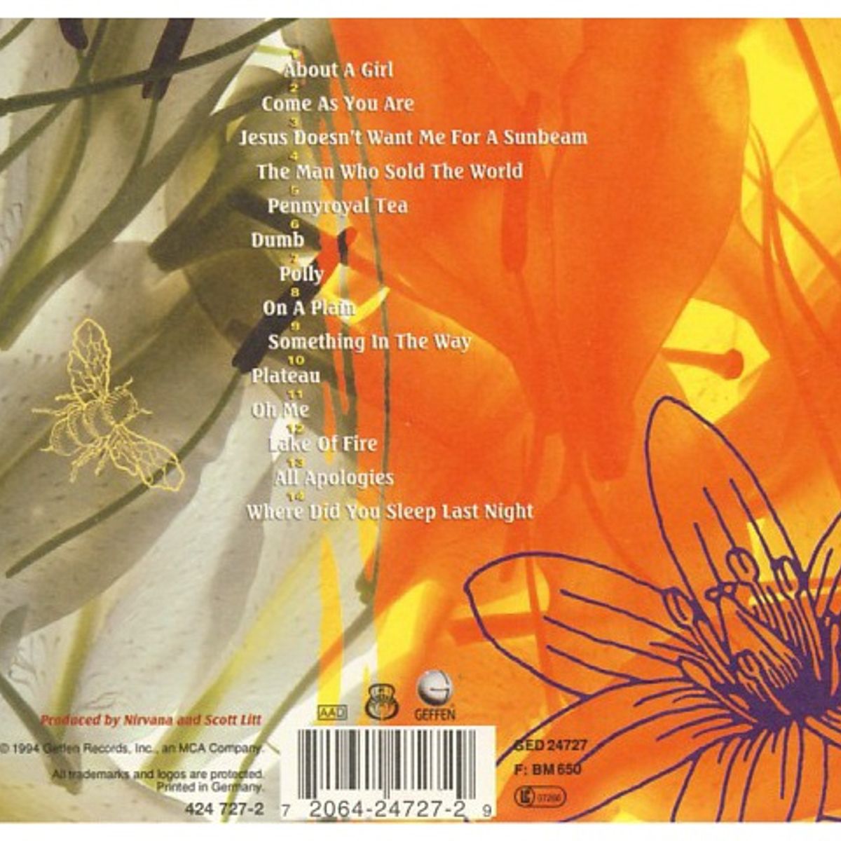 GENERICO - NIRVANA - MTV UNPLUGGED IN NEW YORK / CD