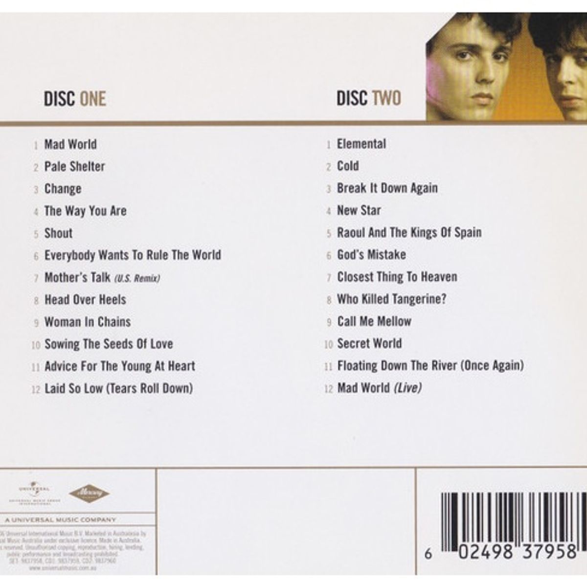 GENERICO - TEARS FOR FEARS - GOLD (2CD) / CD