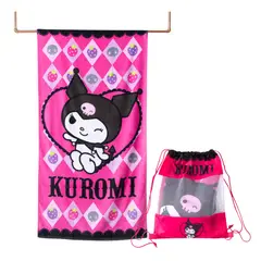 MASHINI - TOALLA DE PLAYA ALGODON CON BOLSO KUROMI