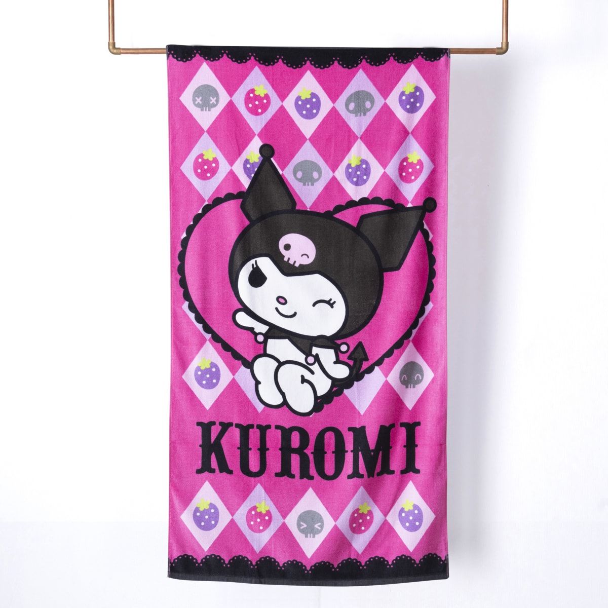 MASHINI - TOALLA DE PLAYA ALGODON CON BOLSO KUROMI