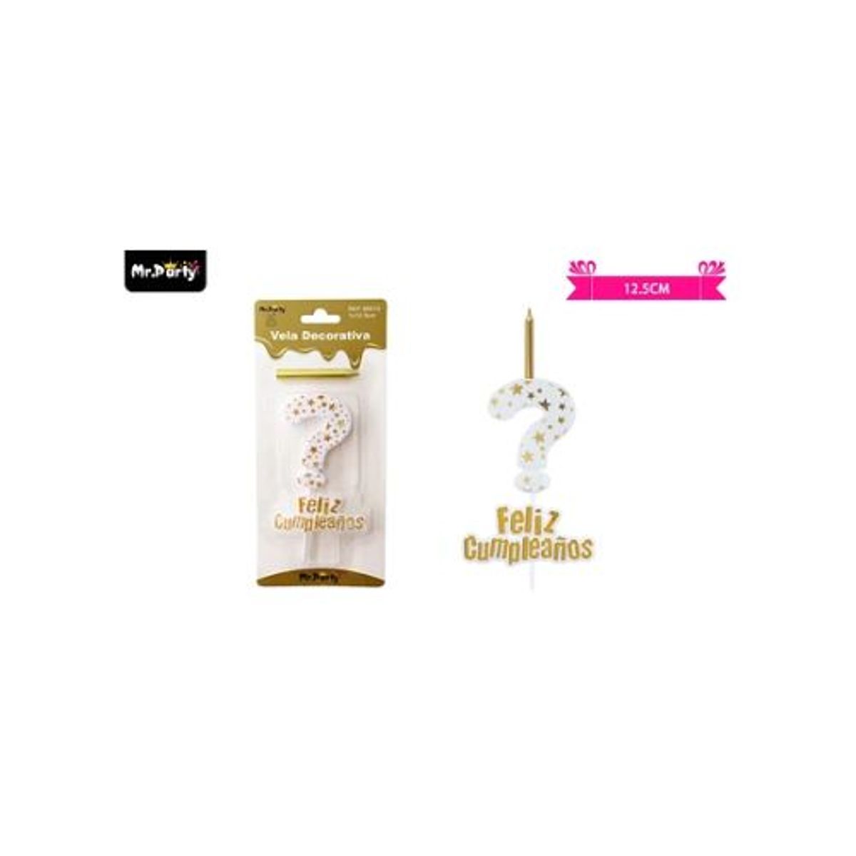 GENERICO - Vela de signo  estrella dorado