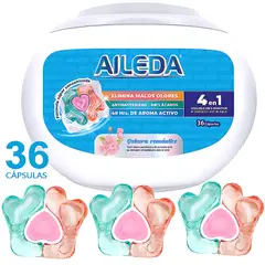 AILEDA - Detergente Cápsulas Sakura Aromático Cápsulas 36 Unidades