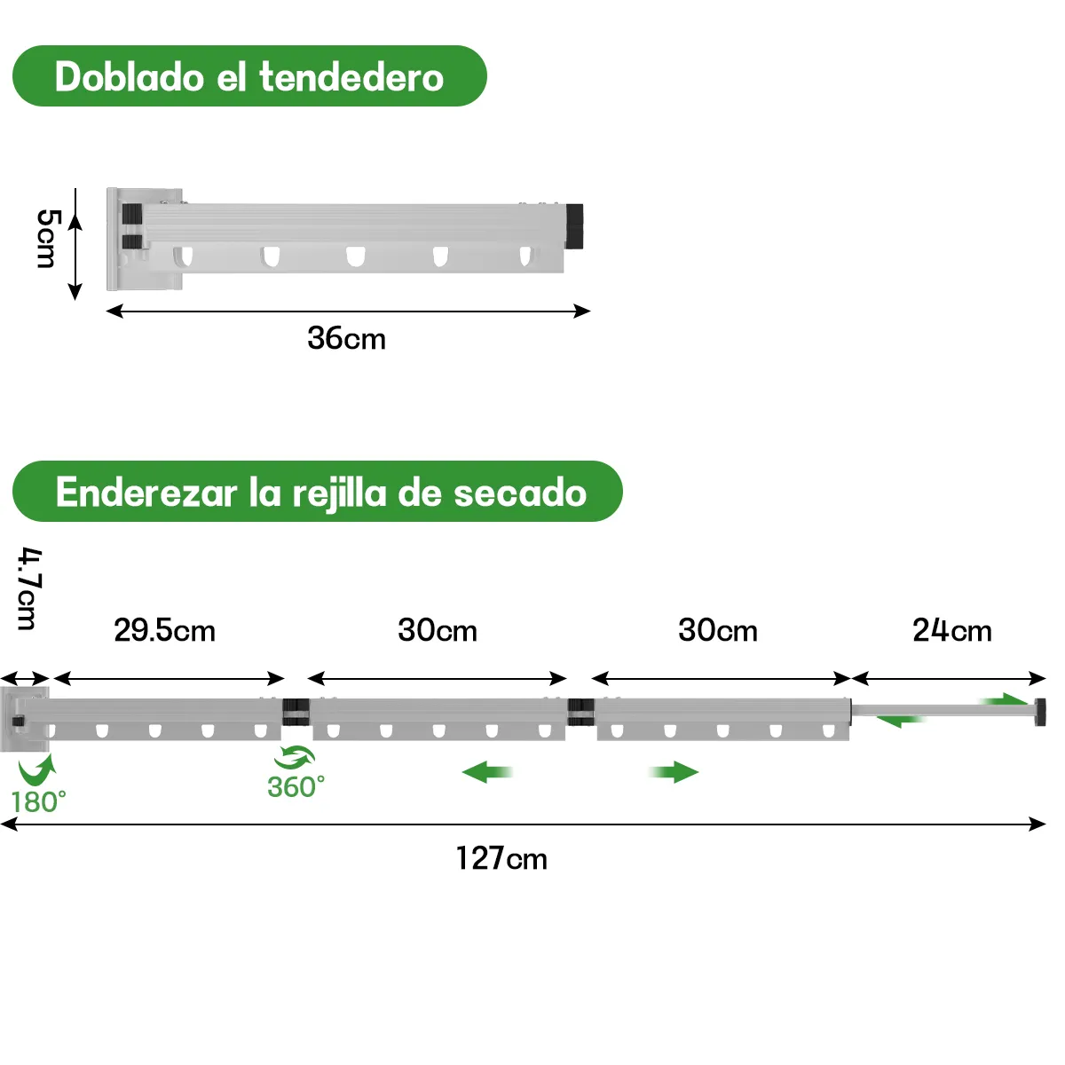 YAYKO - Tendedero Plegable colgadores de ropa Ajustable