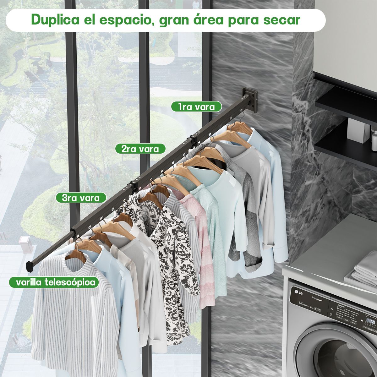 YAYKO - Tendedero Plegable colgadores de ropa  Ajustable
