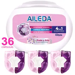 AILEDA - Detergente Cápsulas Antibacterial Fresias Y Lirios 36Uni