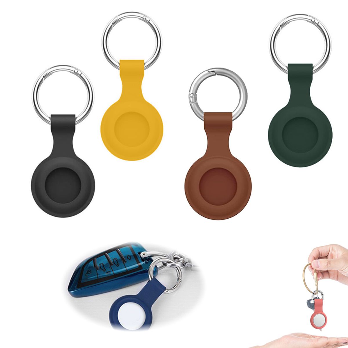 CINDISAMI - Llaveros Para Airtag Estuche Protector Un Juego De 4 Pcs