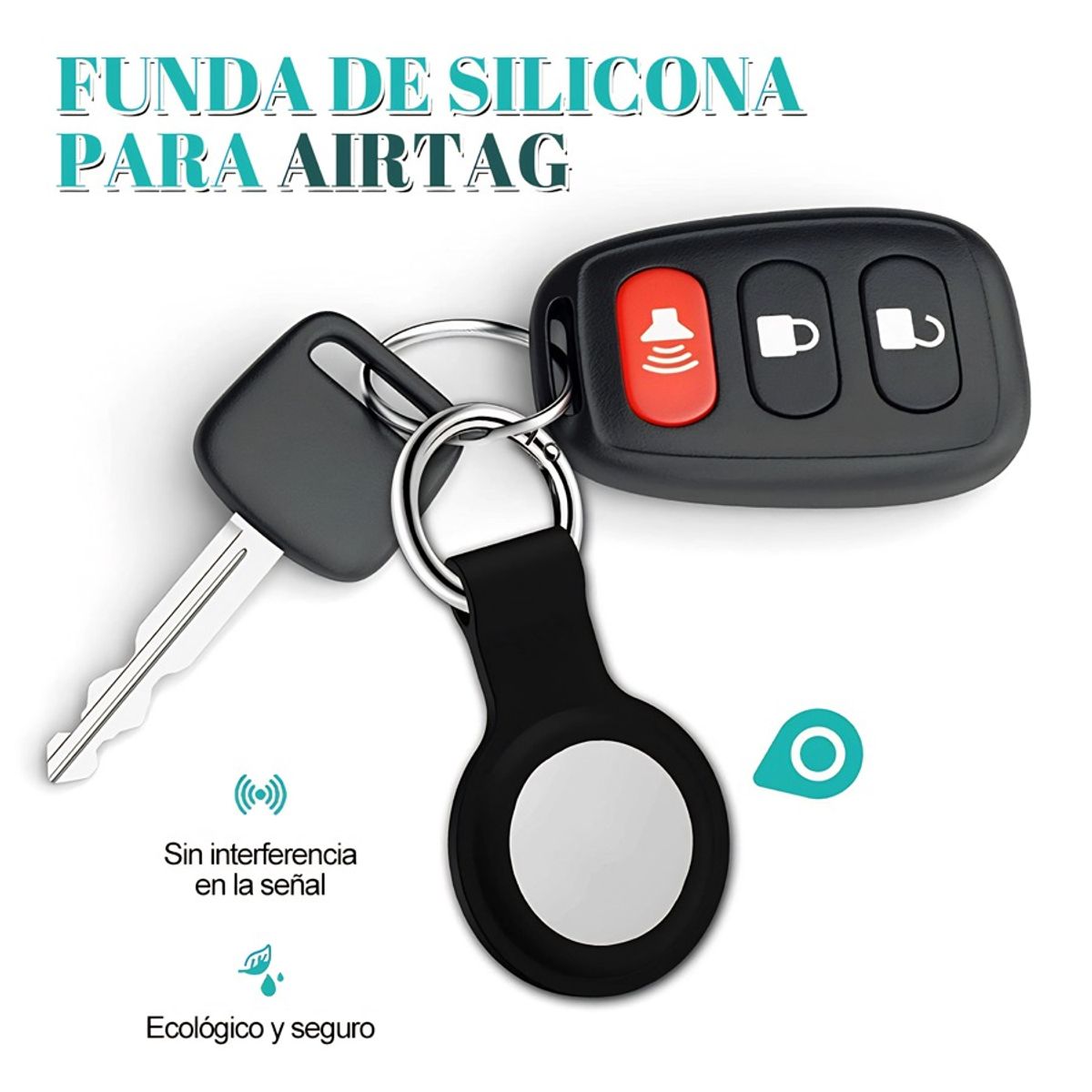 CINDISAMI - Llaveros Para Airtag Estuche Protector Un Juego De 4 Pcs