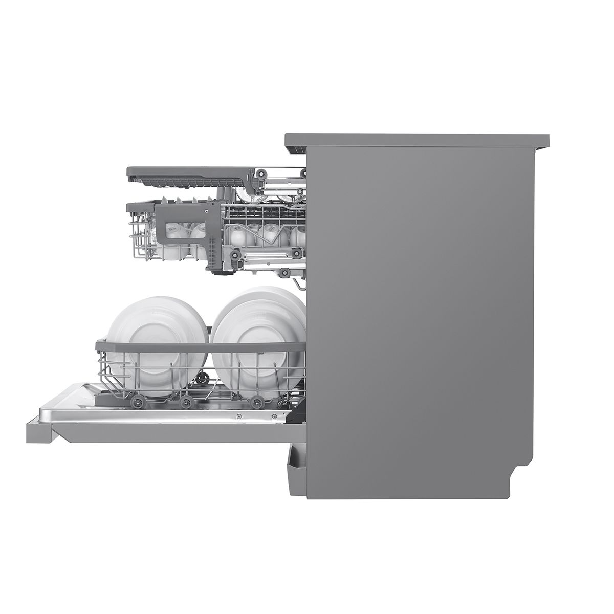 LG - Lavavajillas 14 cubiertos con QuadWash™ y AOD DF425HSS