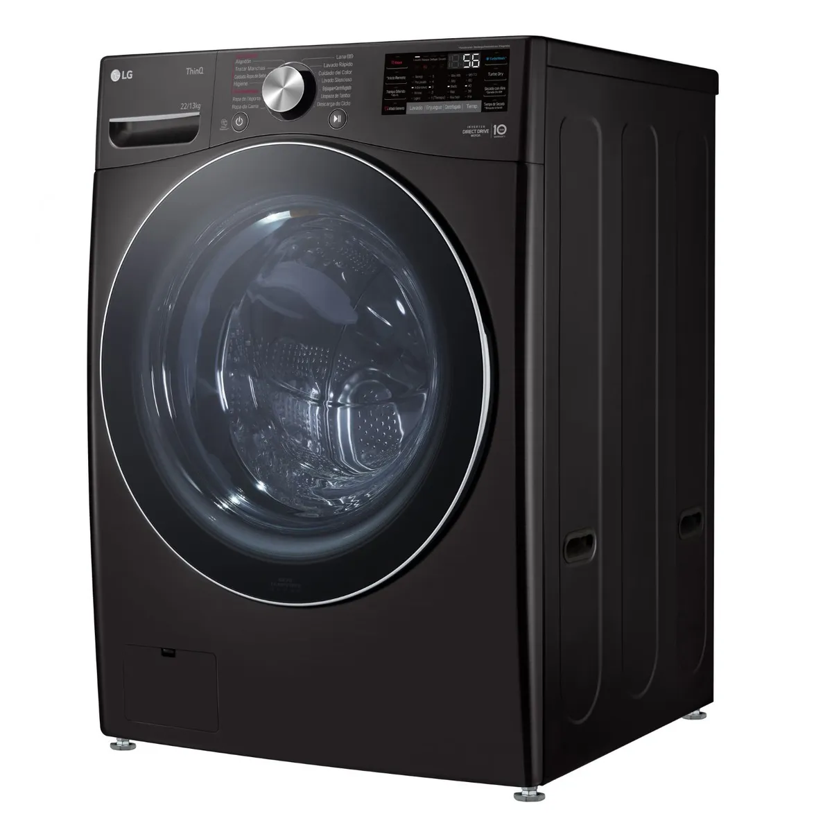 LG - Lavadora Secadora Carga Frontal LG 22Kg 13Kg WD22BV2S6R con AIDD™ y Steam