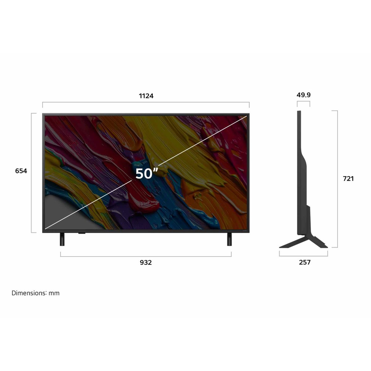 LG - Televisor QNED 50 Smart TV 4K UHD 50QNED82ASG 2025 + Magic Remote LG