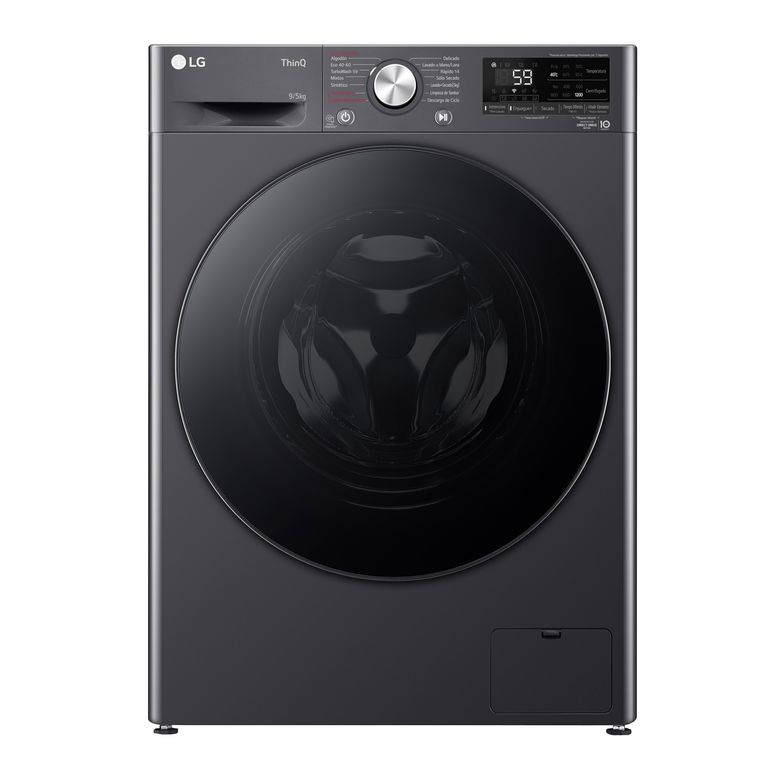 LG Lavadora Secadora Carga Frontal 9Kg5Kg WD9MVC4S6 AI DD, ThinQ