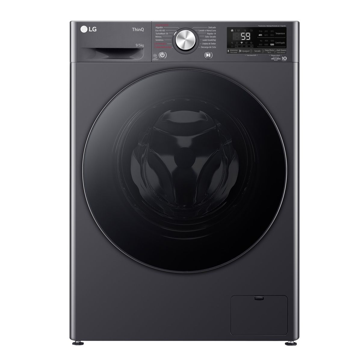 LG - Lavadora Secadora Carga Frontal LG 9Kg5Kg WD9MVC4S6 AI DD, ThinQ