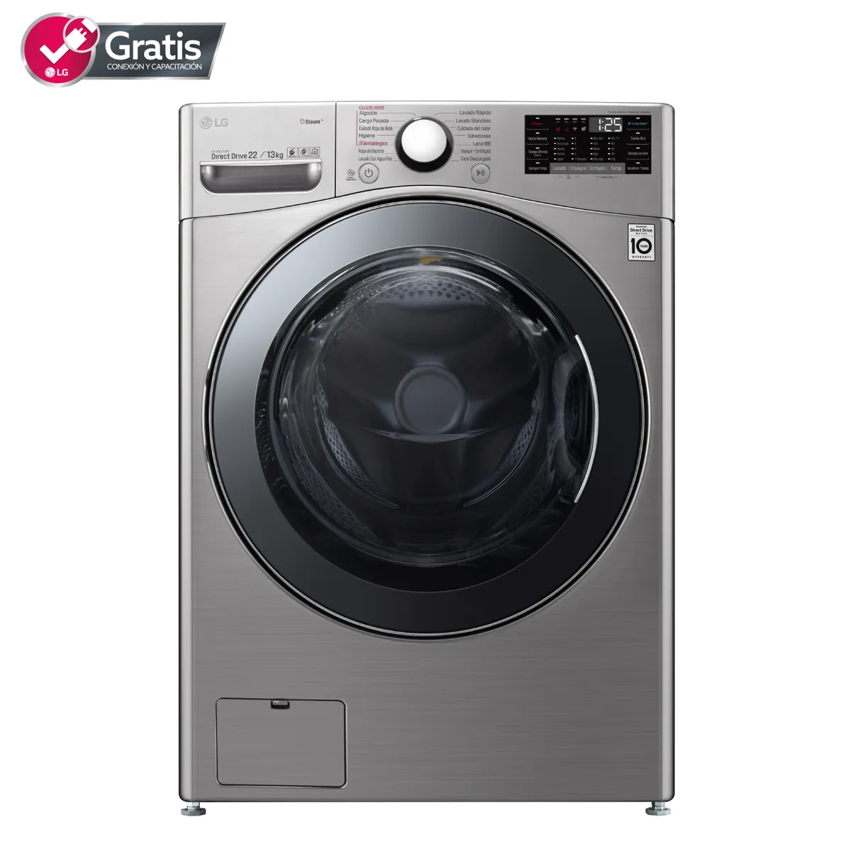 LG - Lavadora Secadora Carga Frontal LG 22Kg 12Kg WD22VV2S6 con TurboWash™